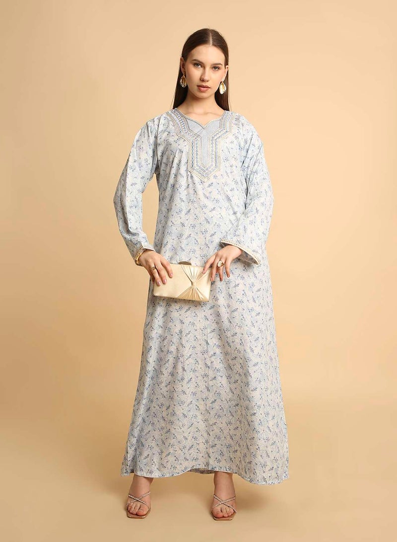 HANA & SARA Elegant Long Arabic Jalabiya Perfect for Formal Gatherings - Image 1